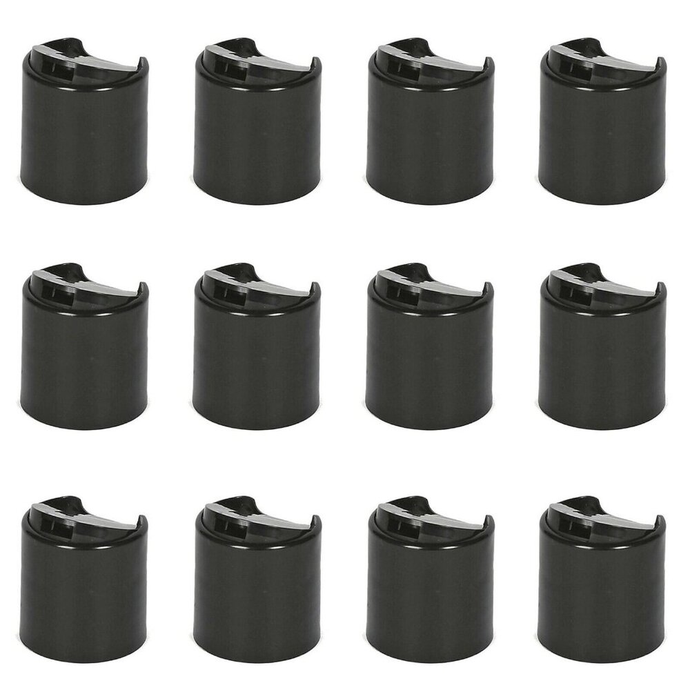 Set of 30 Black Disc Caps 24/410 Dispensing Press Cap Bottle Closure